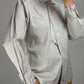 Camicia vintage in cotone con costruzione asimmetrica