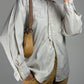 Camicia vintage in cotone con costruzione asimmetrica
