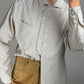 Camicia vintage in cotone con costruzione asimmetrica