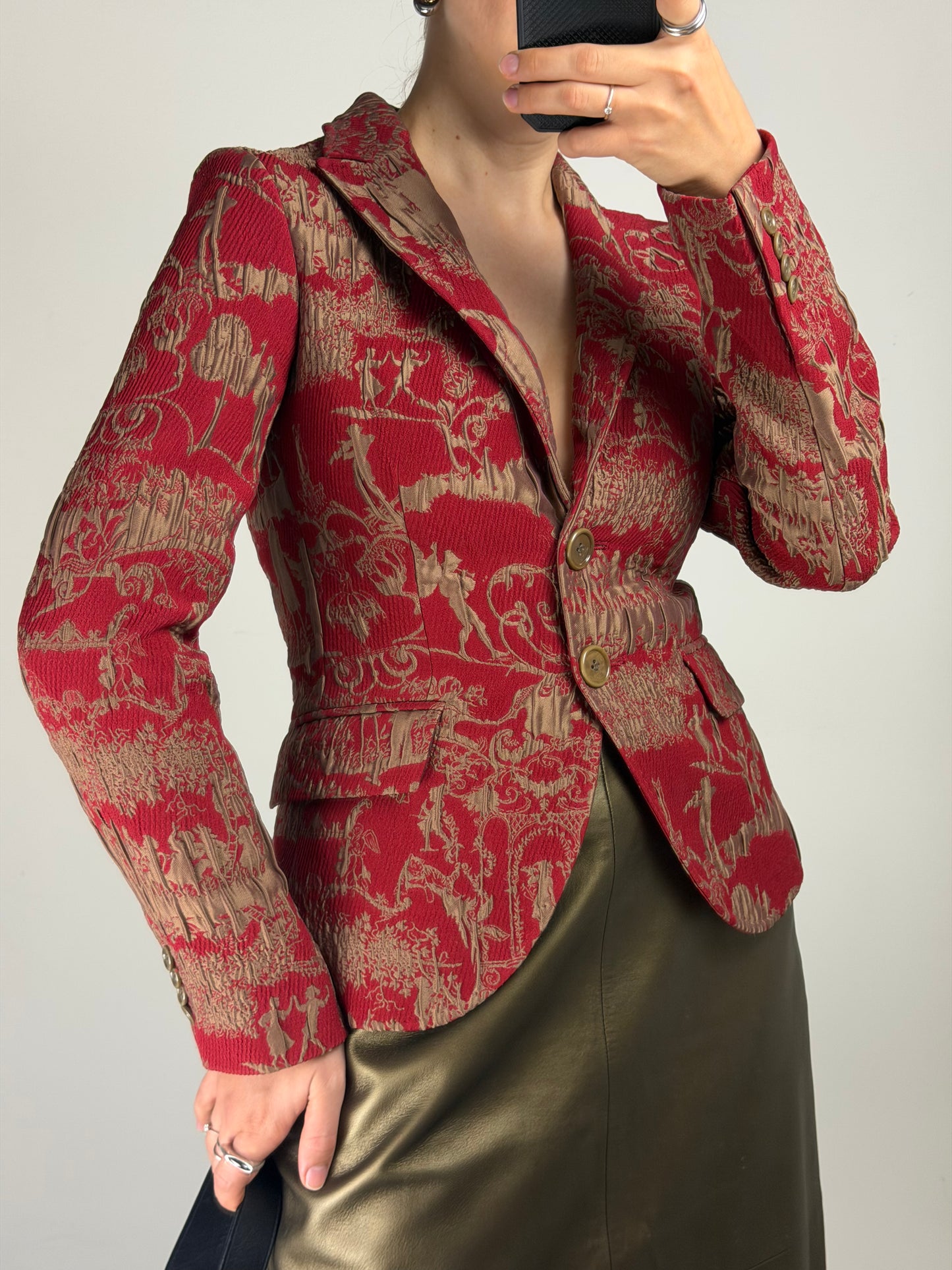 ETRO blazer in jacquard misto lana