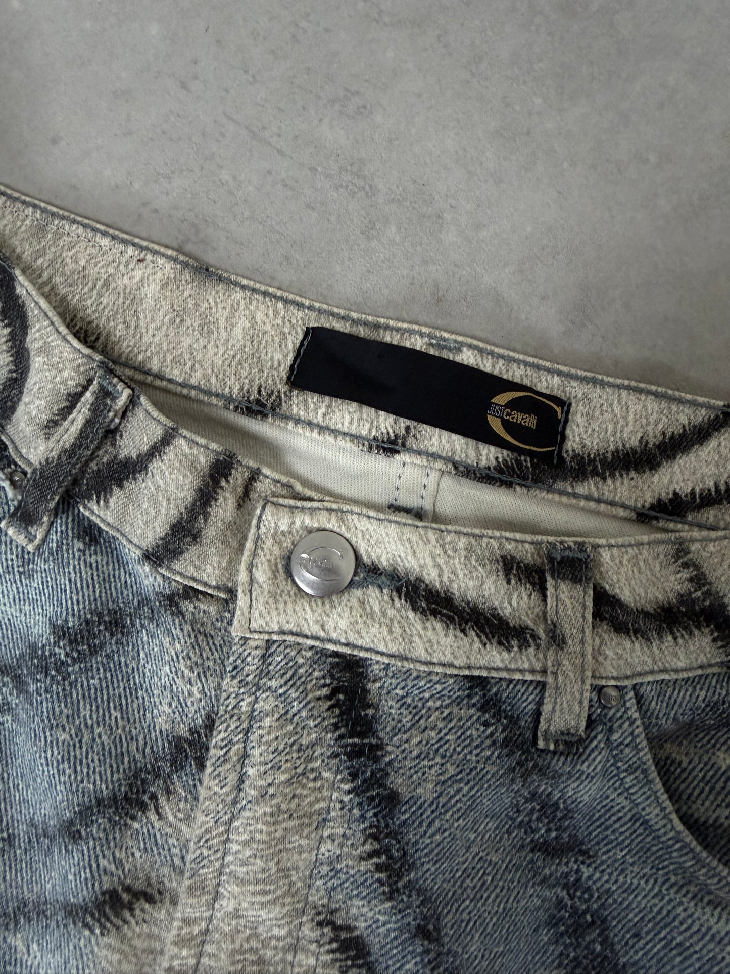 JUST CAVALLI denim zebrato anni 2000