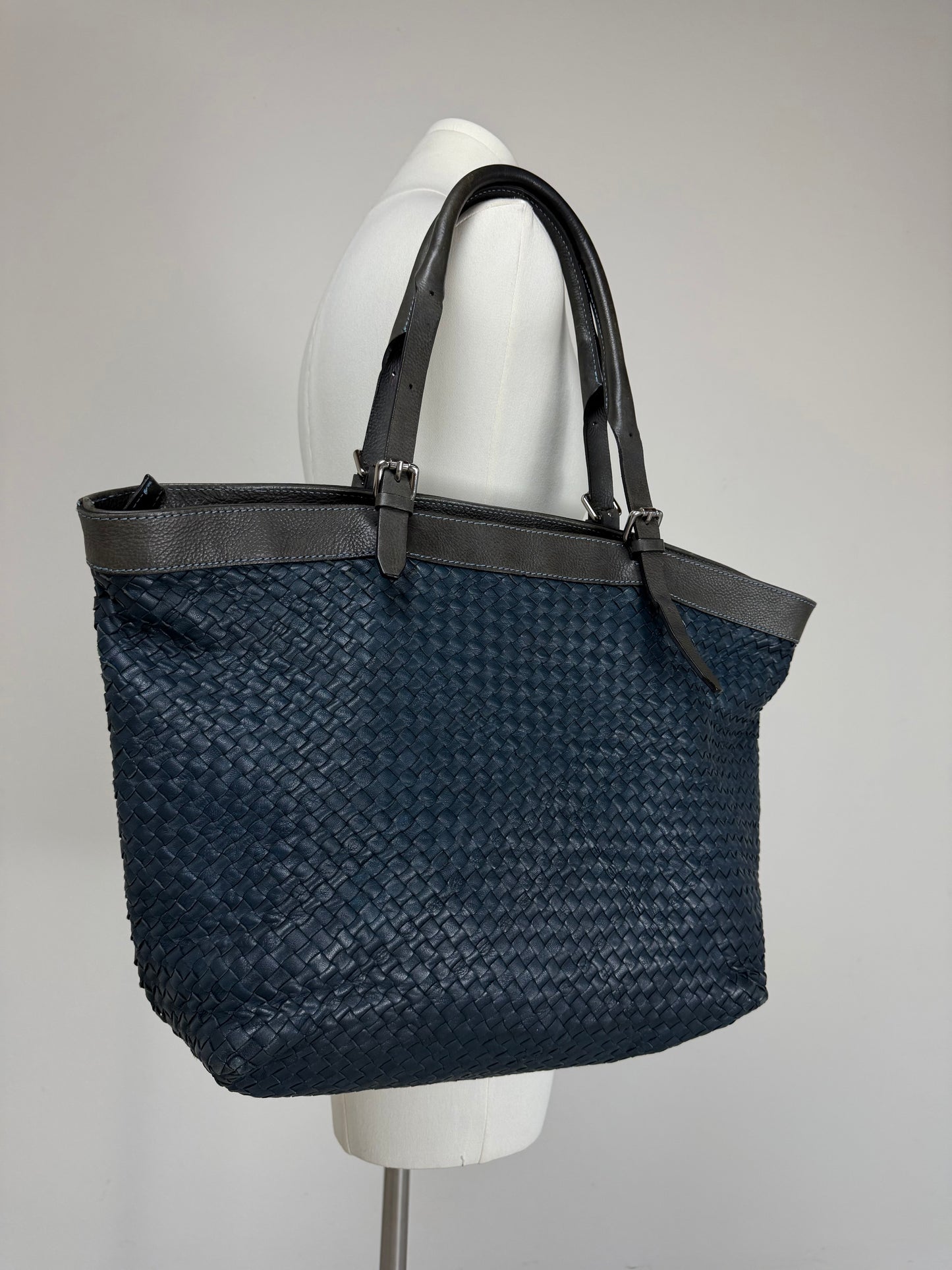 Borsa in vera pelle intrecciata made in Italy