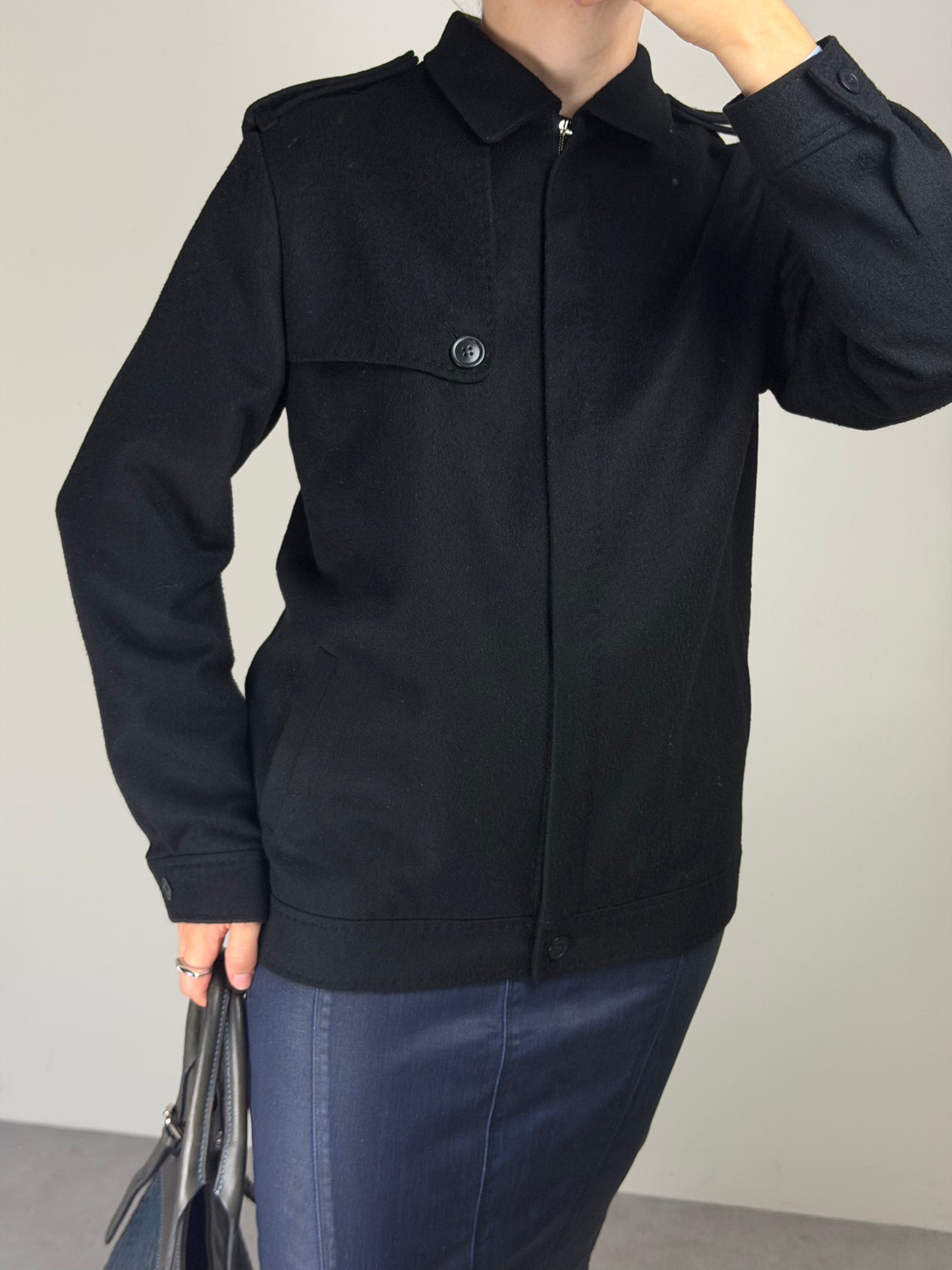 Giacca in lana, cashmere e angora