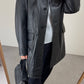 Giacca in vera pelle nera made in Italy