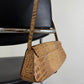 Borsa vintage in vera pelle effetto coccodrillo