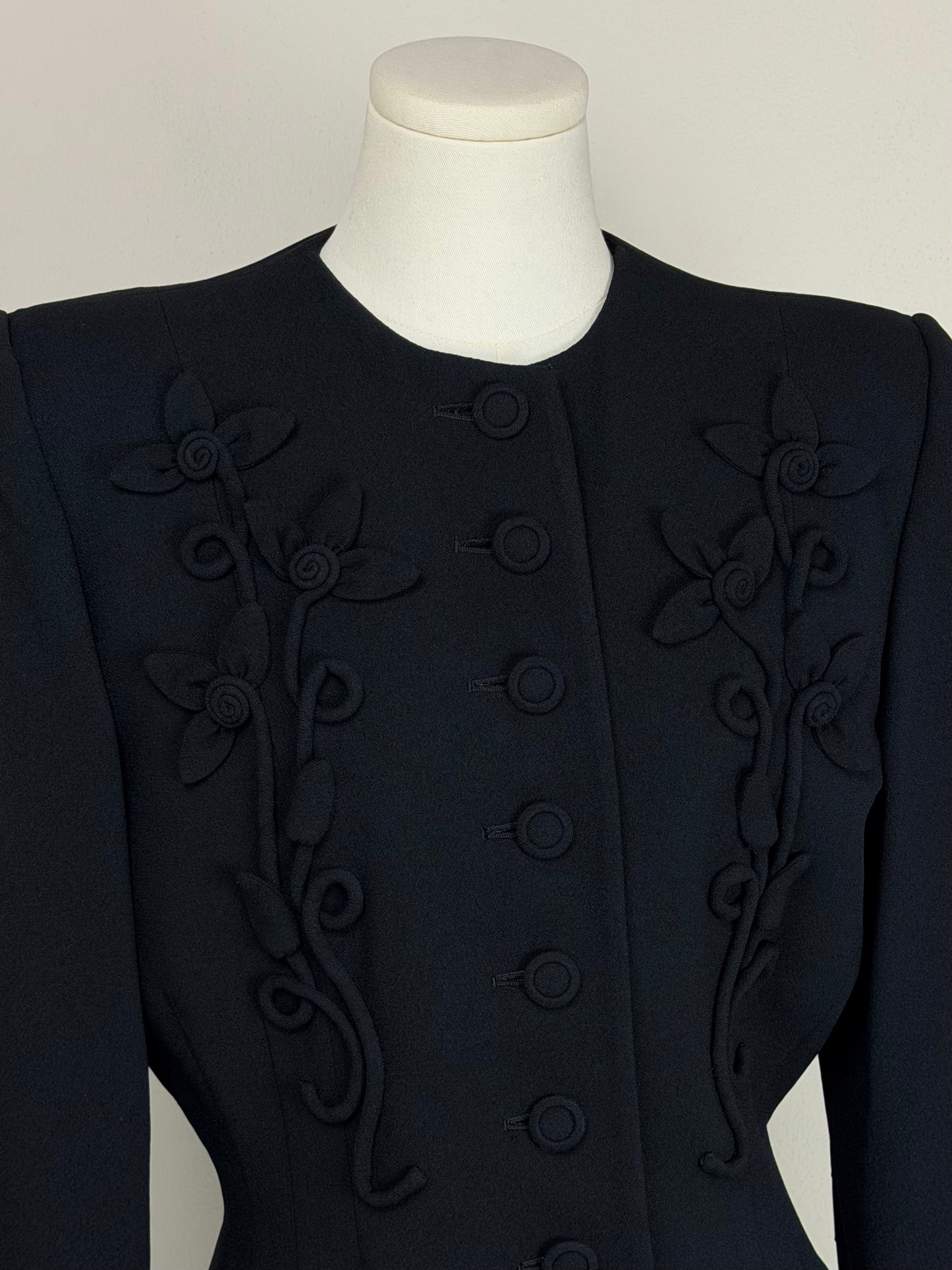 NORMA KAMALI blazer vintage con fiori applicati