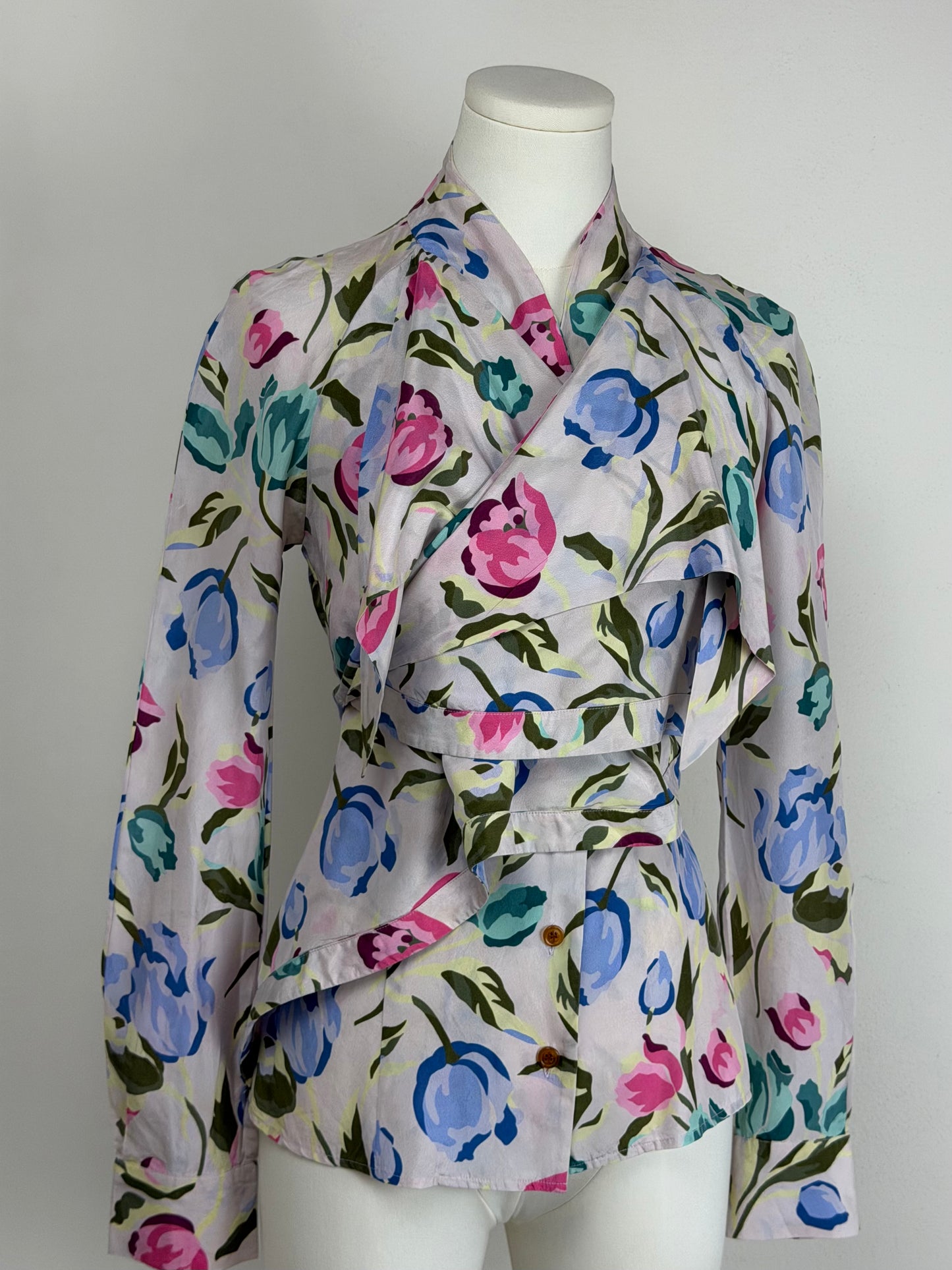 VIVIENNE WESTWOOD blusa floreale in seta