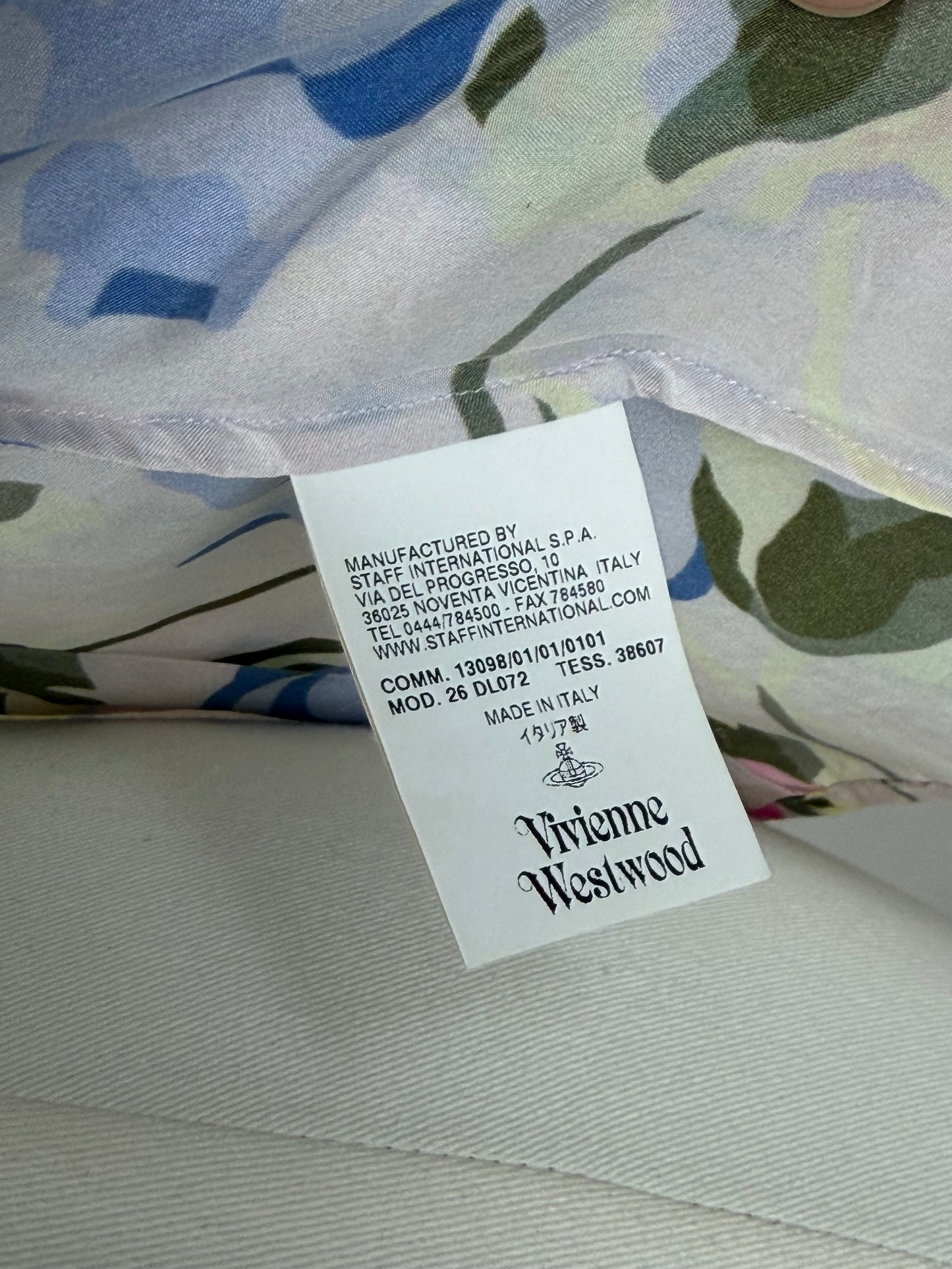 VIVIENNE WESTWOOD blusa floreale in seta