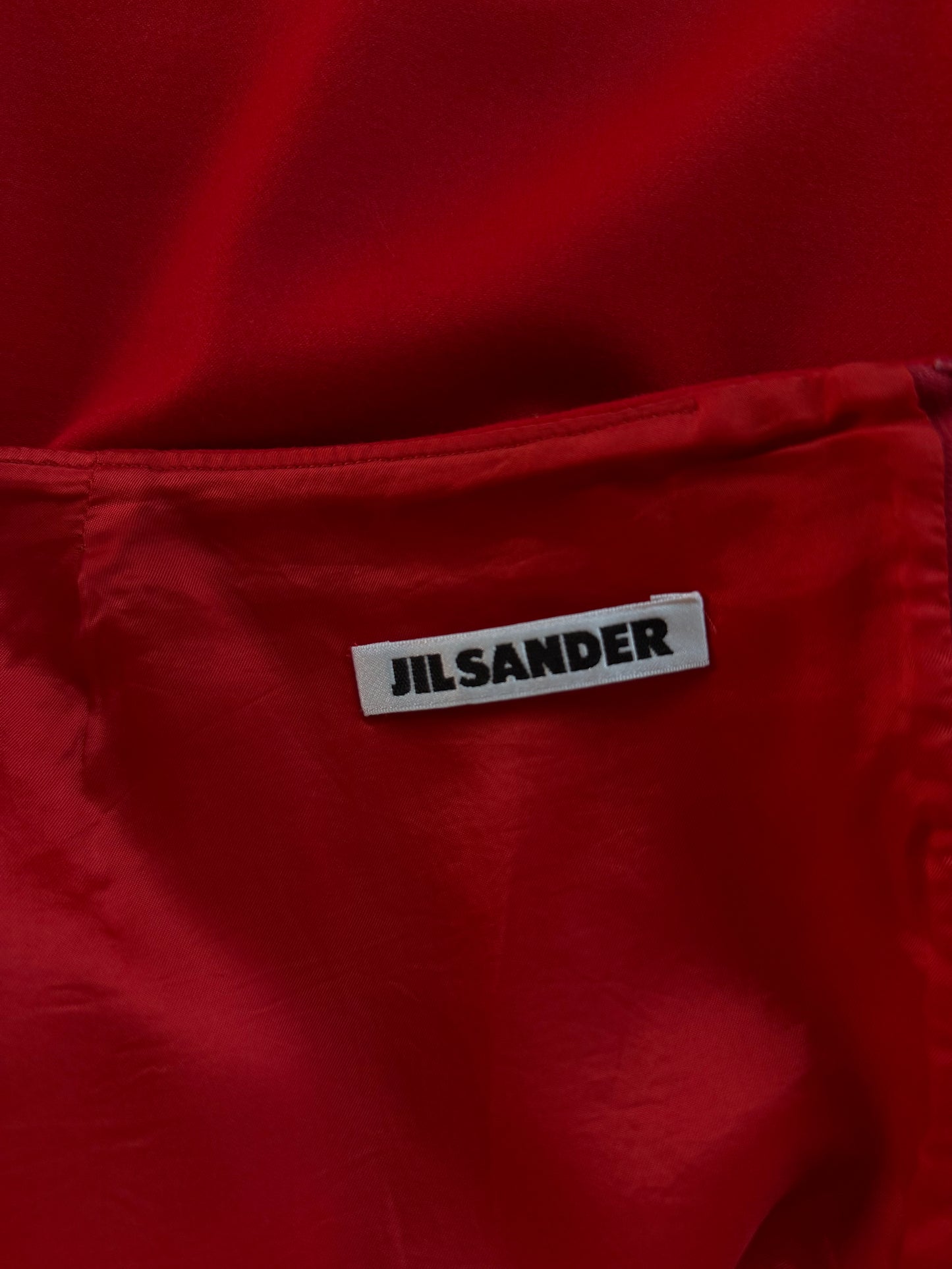 JIL SANDER gonna in lana con pieghe laterali