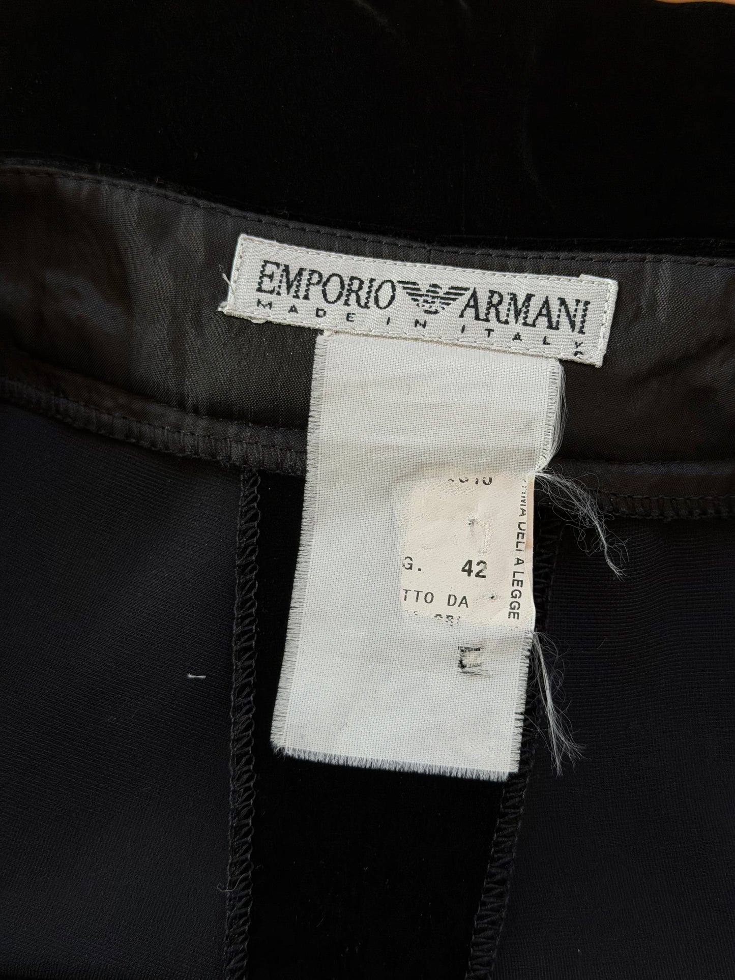 EMPORIO ARMANI pantaloni in velluto