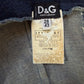 Abito D&G Dolce&Gabbana in denim e pelle anni '90/Y2K