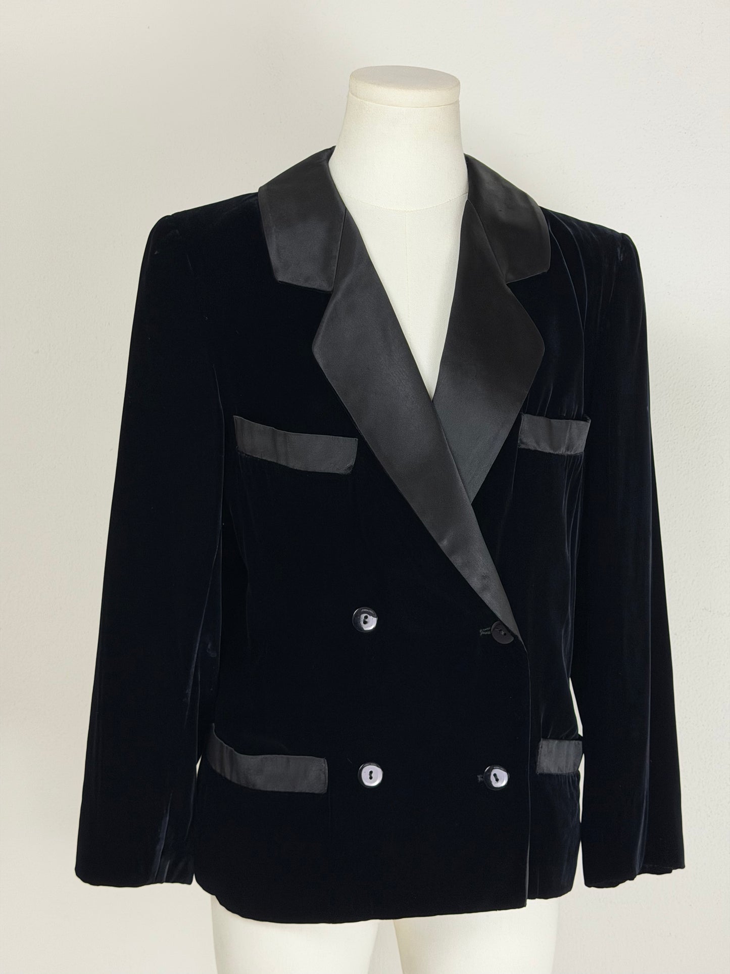 Blazer Giorgio Armani linea Mani in velluto nero
