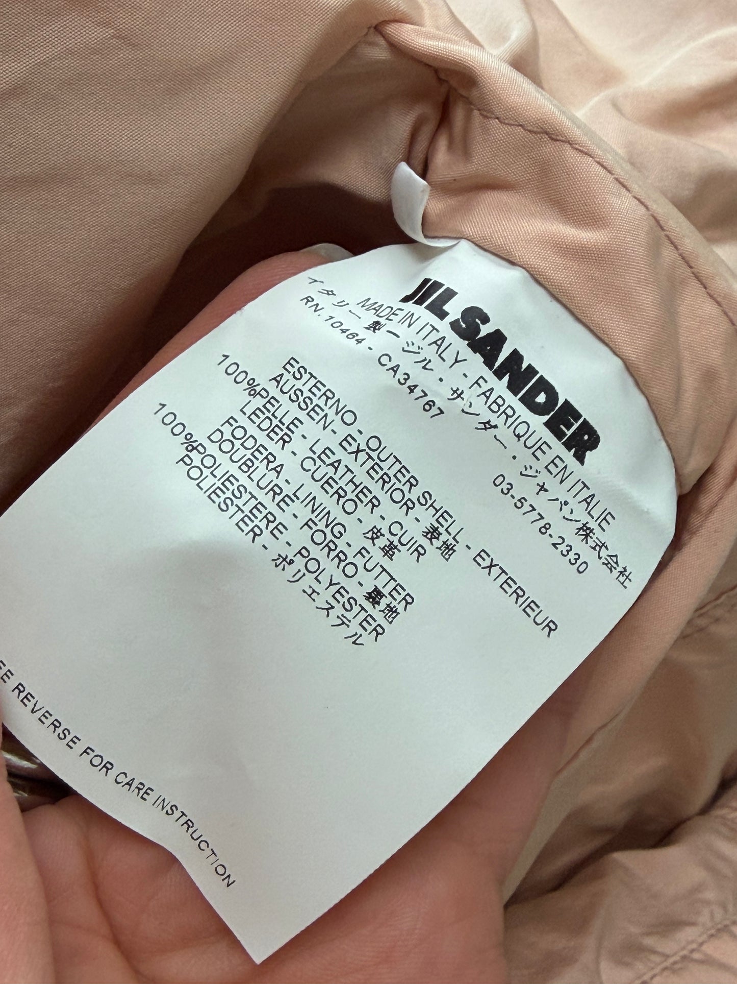 JIL SANDER giacca double-face in vera pelle