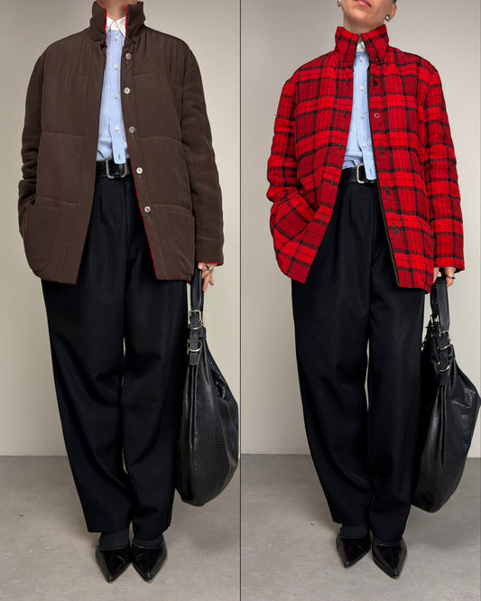 Giacca double-face in 100% seta vintage made in Italy