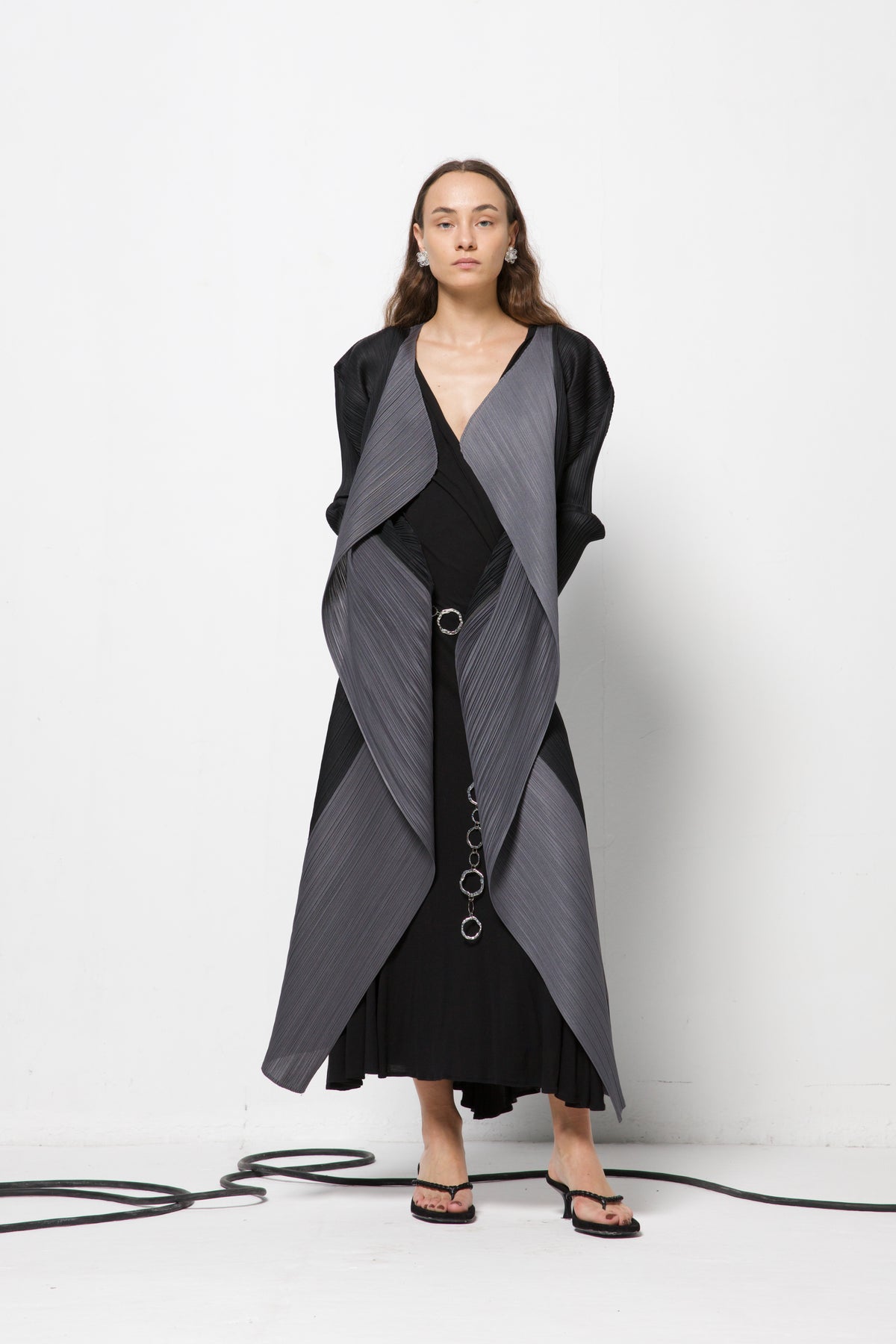 PLEATS PLEASE ISSEY MIYAKE soprabito bicolor