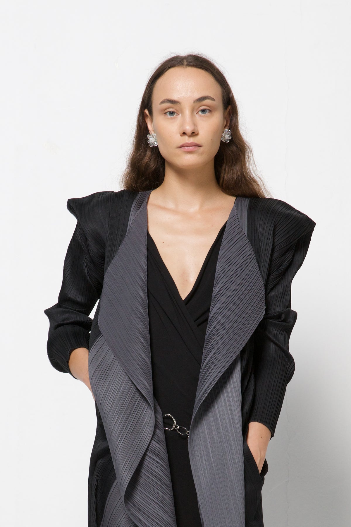 PLEATS PLEASE ISSEY MIYAKE soprabito bicolor