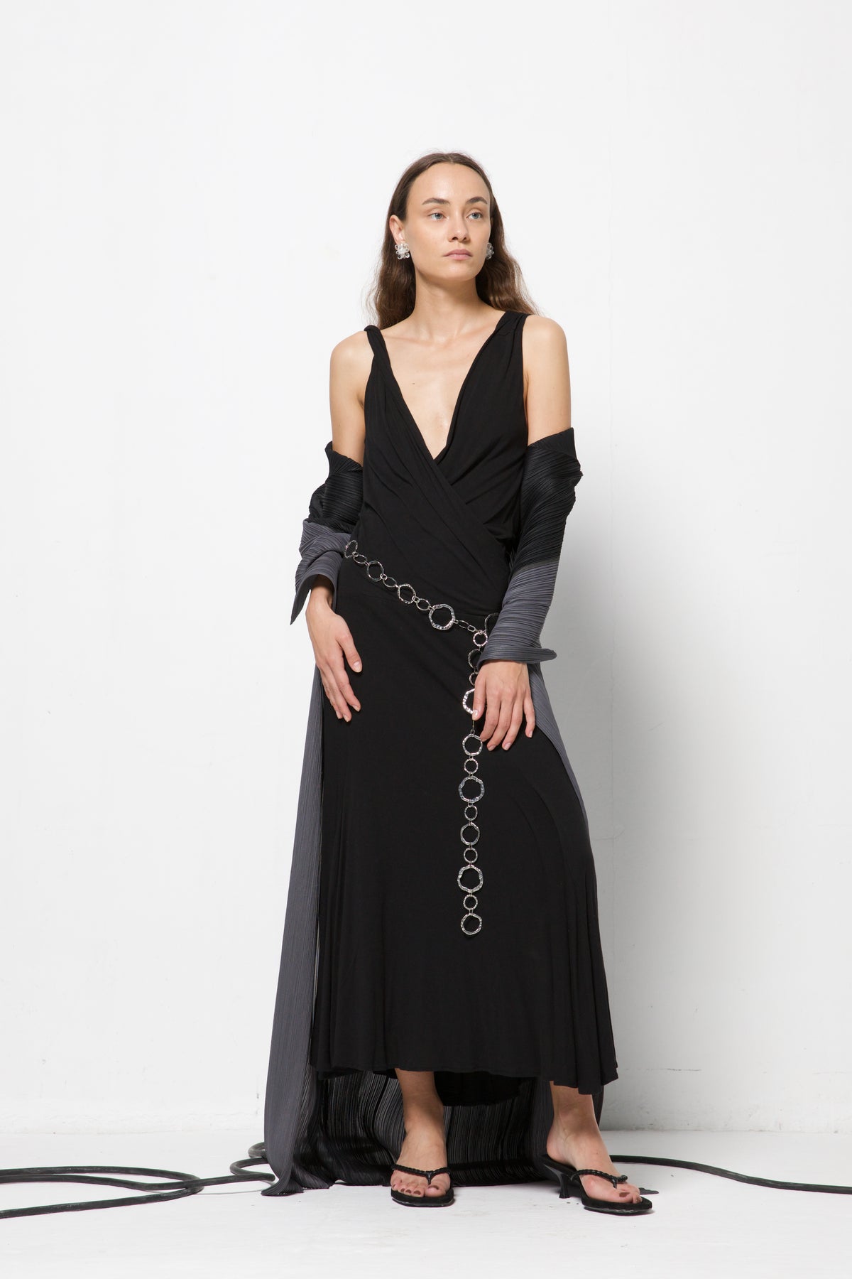 MAX MARA abito asimmetrico in misto seta