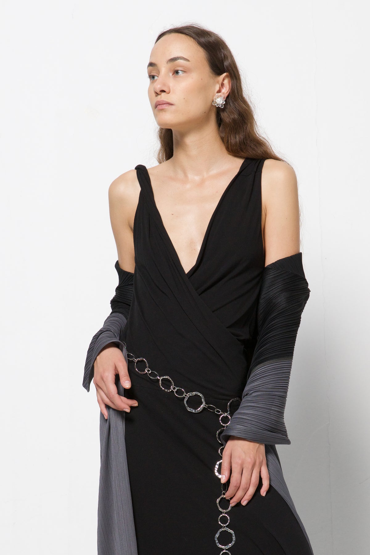 MAX MARA abito asimmetrico in misto seta