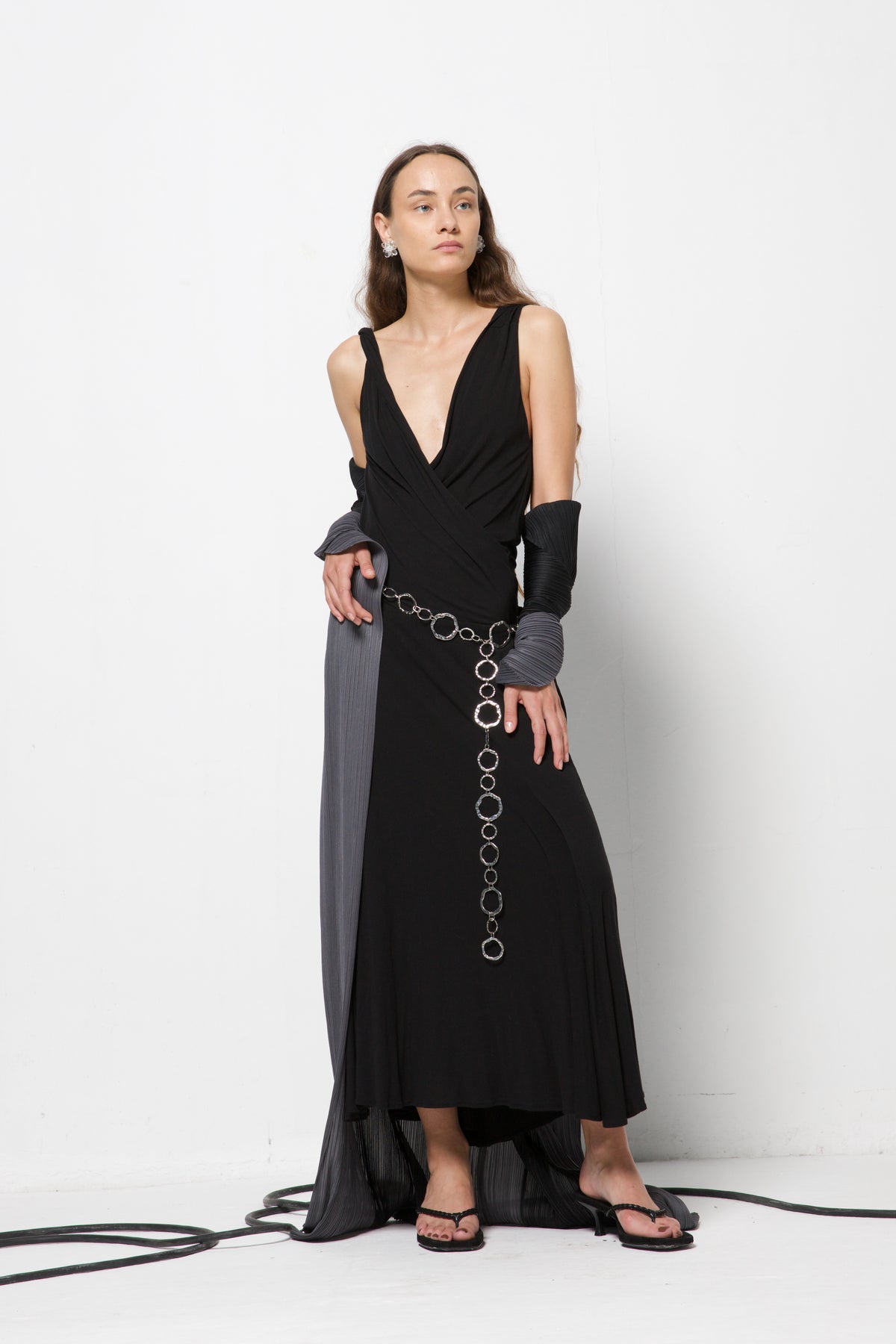 MAX MARA abito asimmetrico in misto seta
