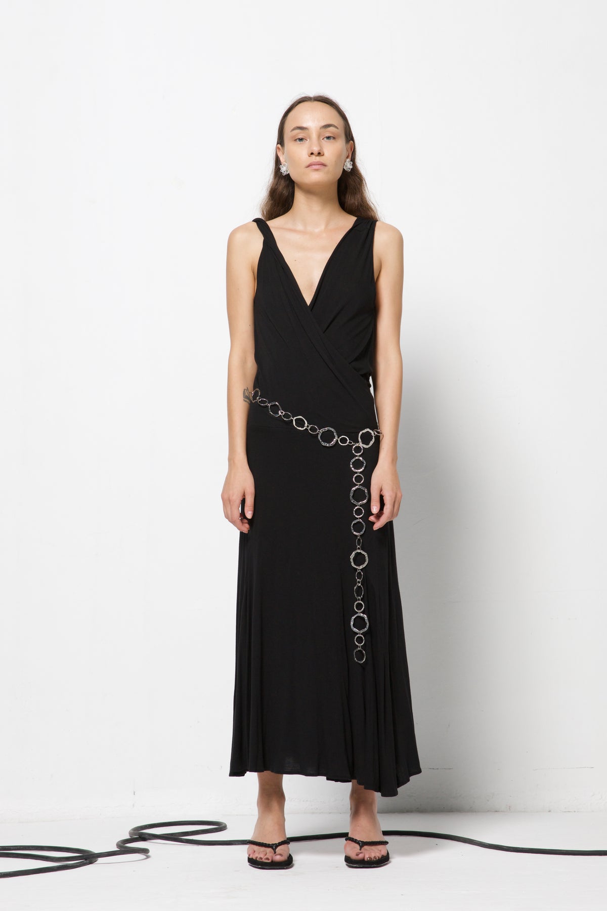 MAX MARA abito asimmetrico in misto seta