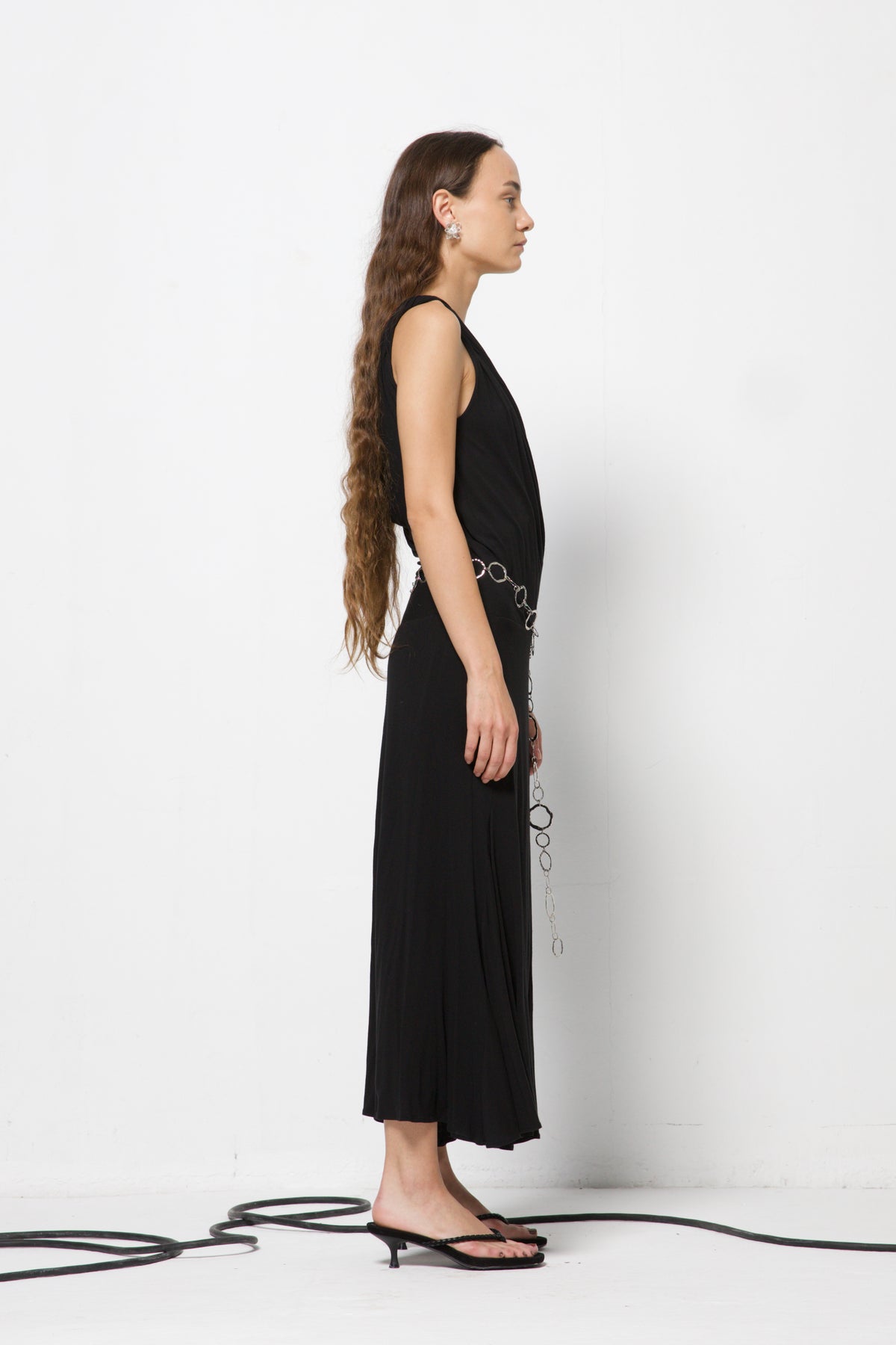 MAX MARA abito asimmetrico in misto seta
