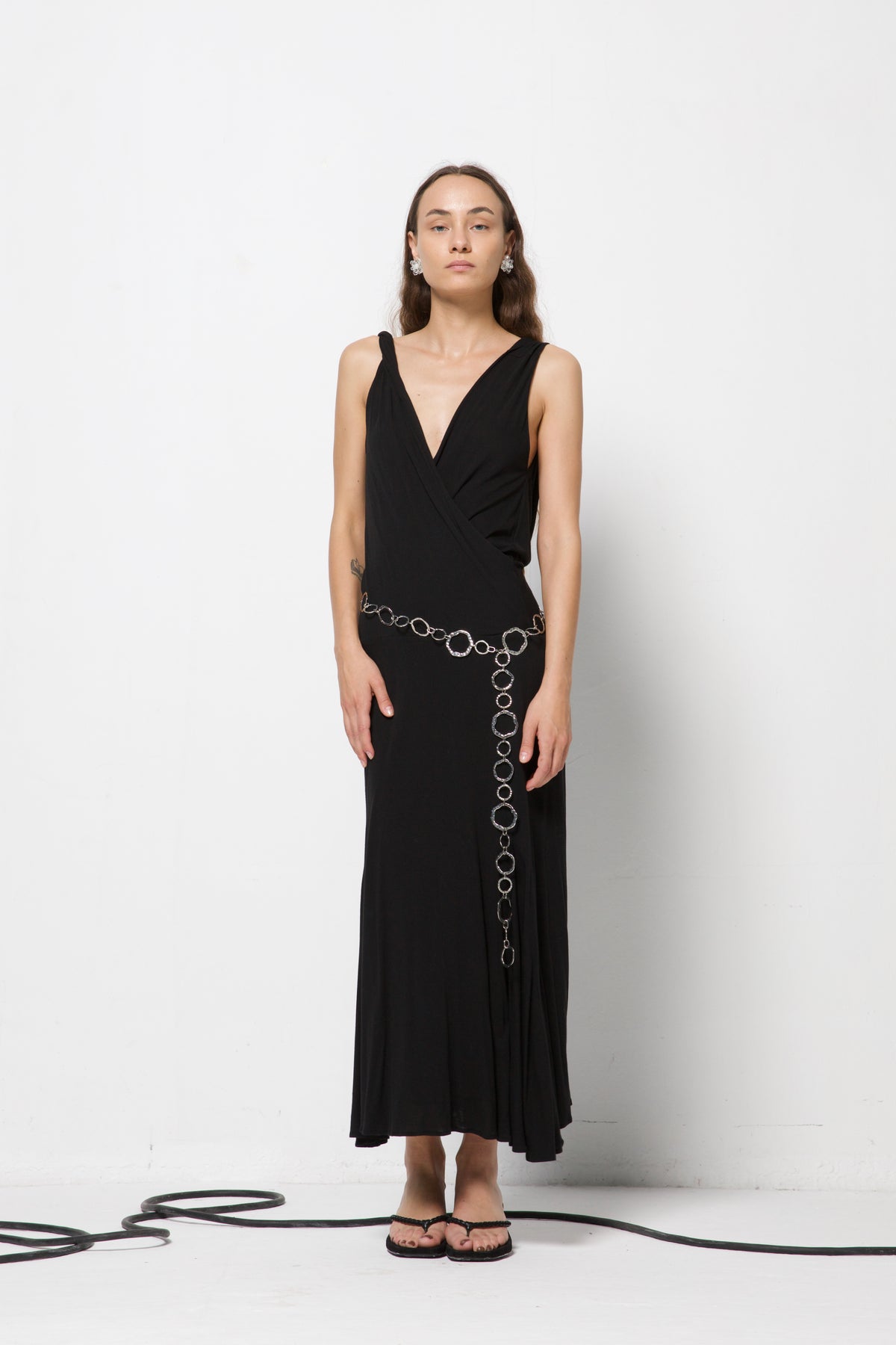 MAX MARA abito asimmetrico in misto seta
