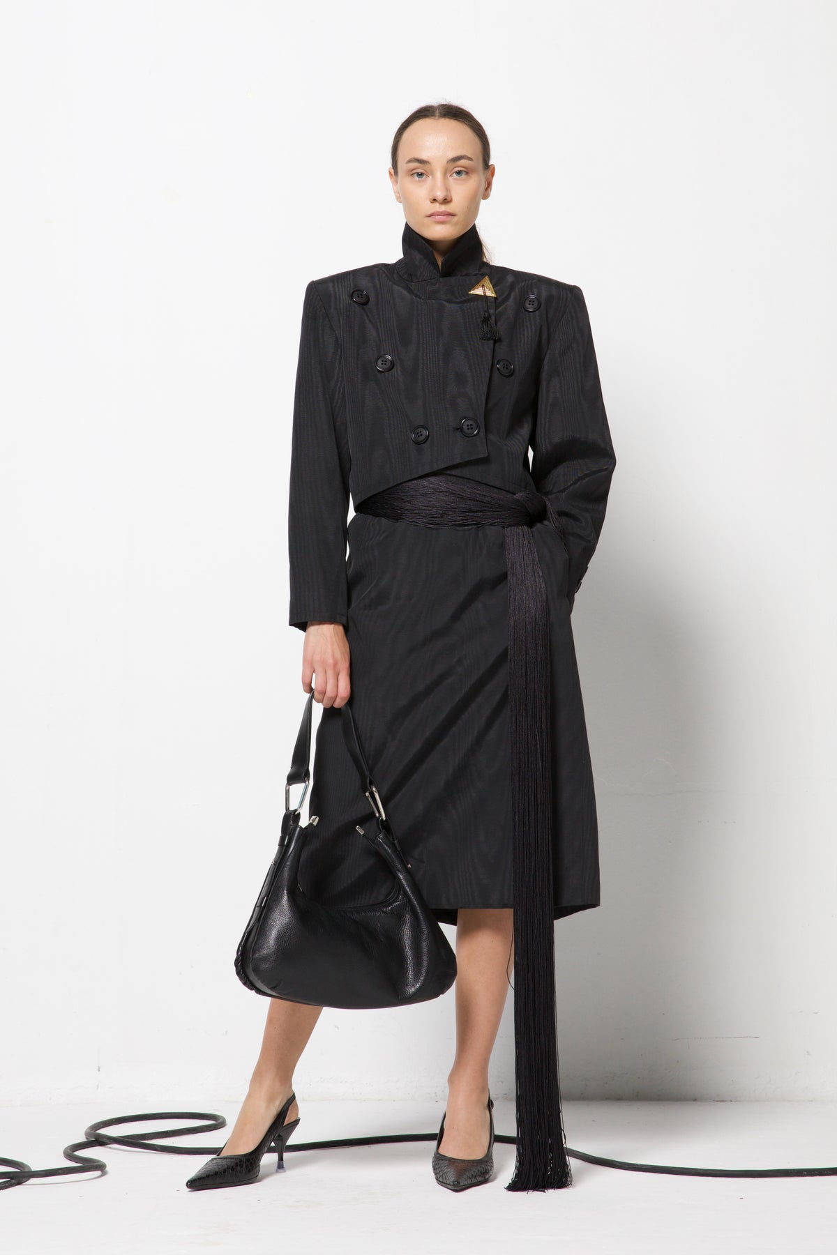 Borsa baguette in vera pelle made in Italy