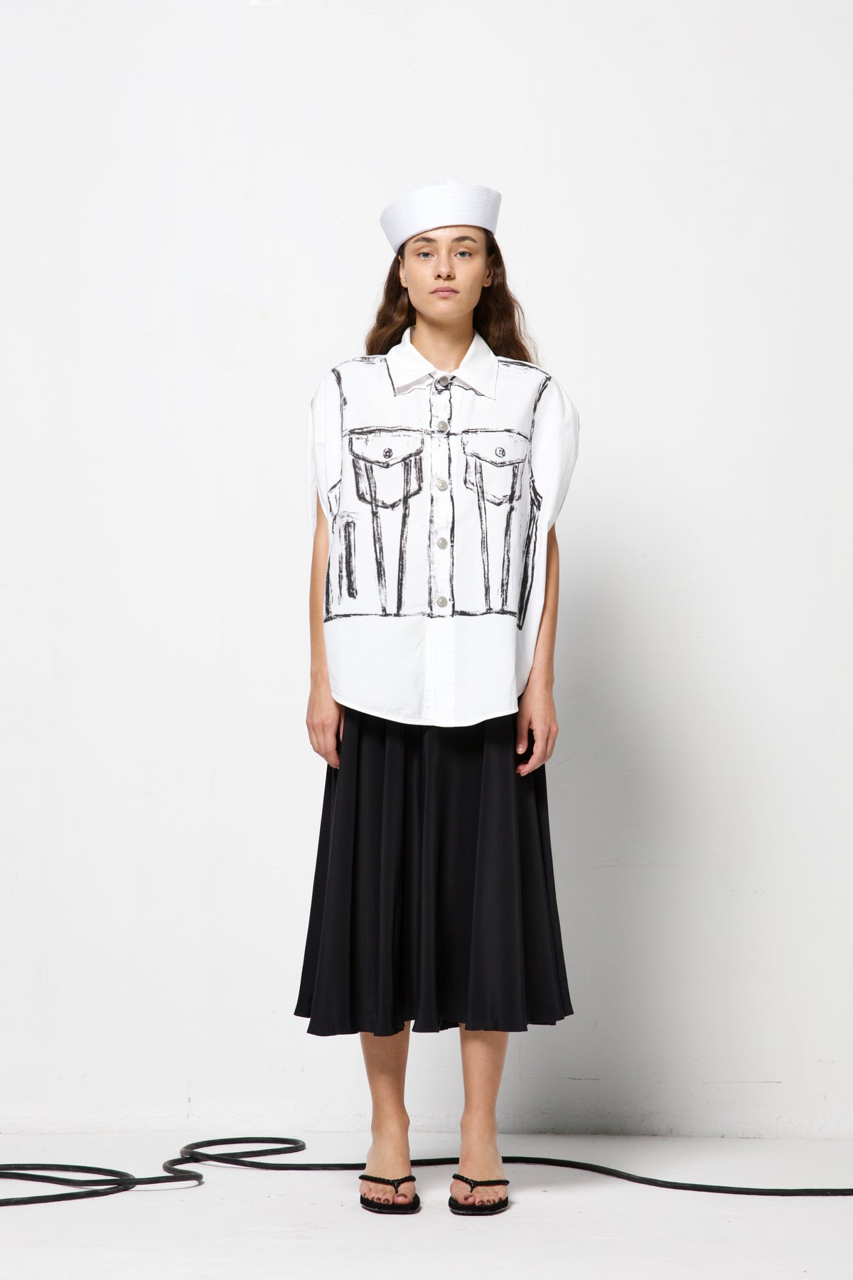MM6 MAISON MARGIELA camicia trompe-l’œil