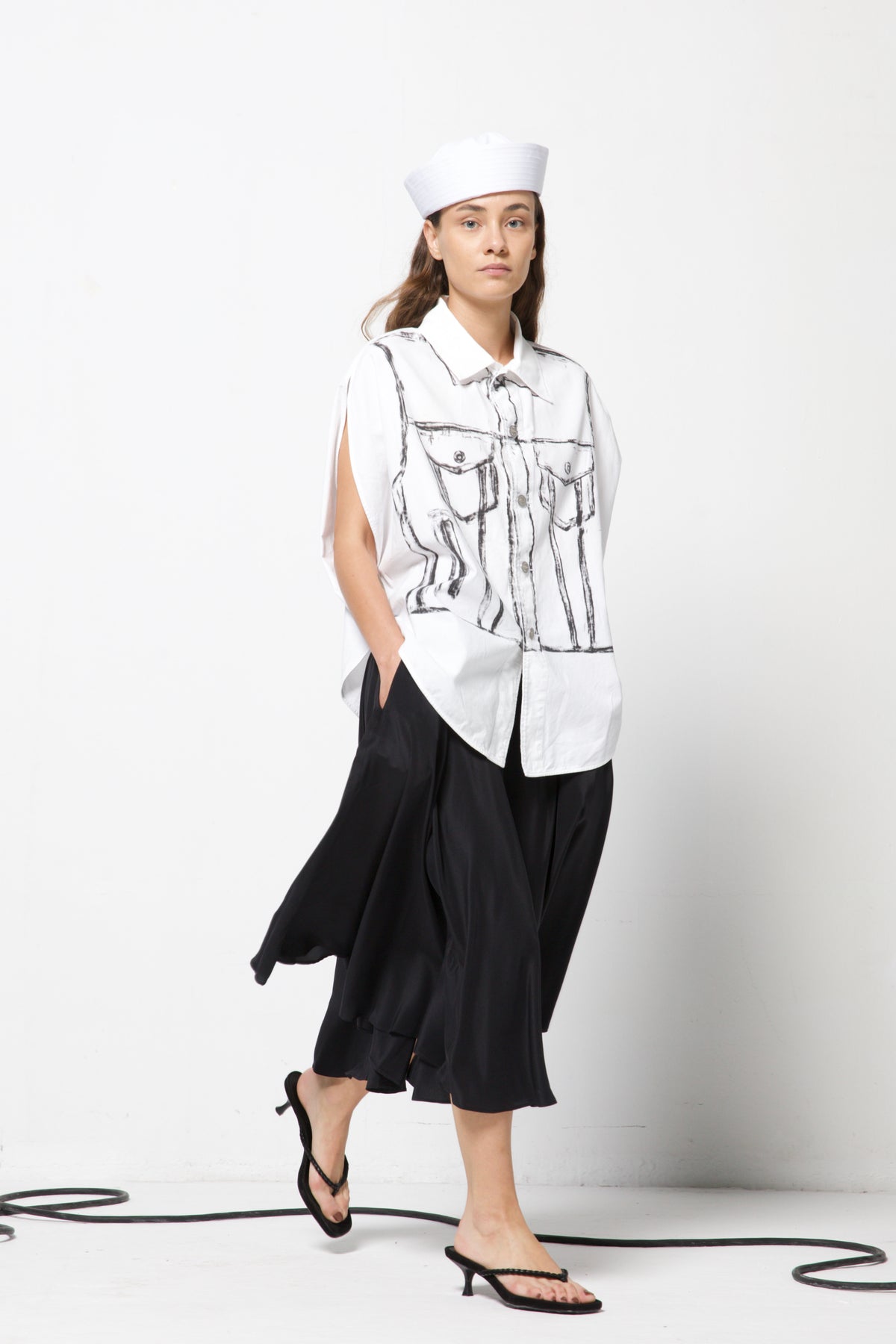 MM6 MAISON MARGIELA camicia trompe-l’œil