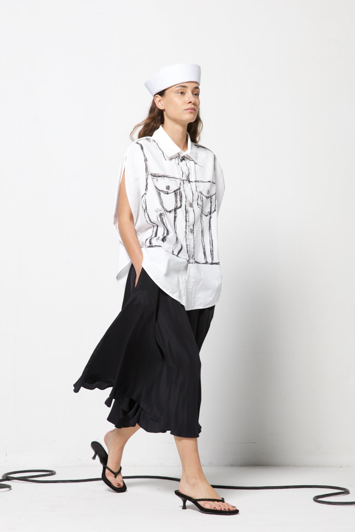 MM6 MAISON MARGIELA camicia trompe-l’œil