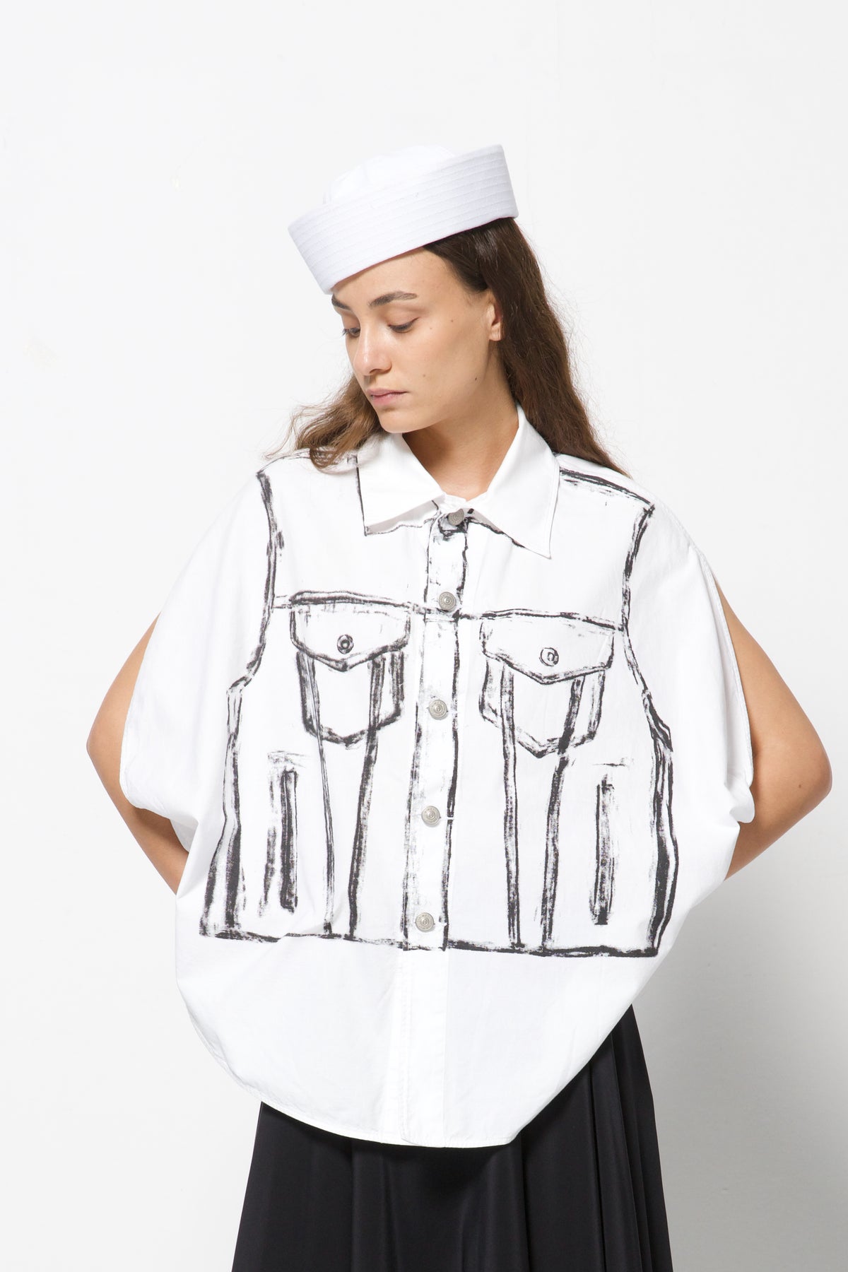 MM6 MAISON MARGIELA camicia trompe-l’œil