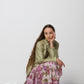 Giacca vintage in stile orientale in shantung di seta