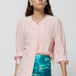 Blusa vintage in pura seta rosa