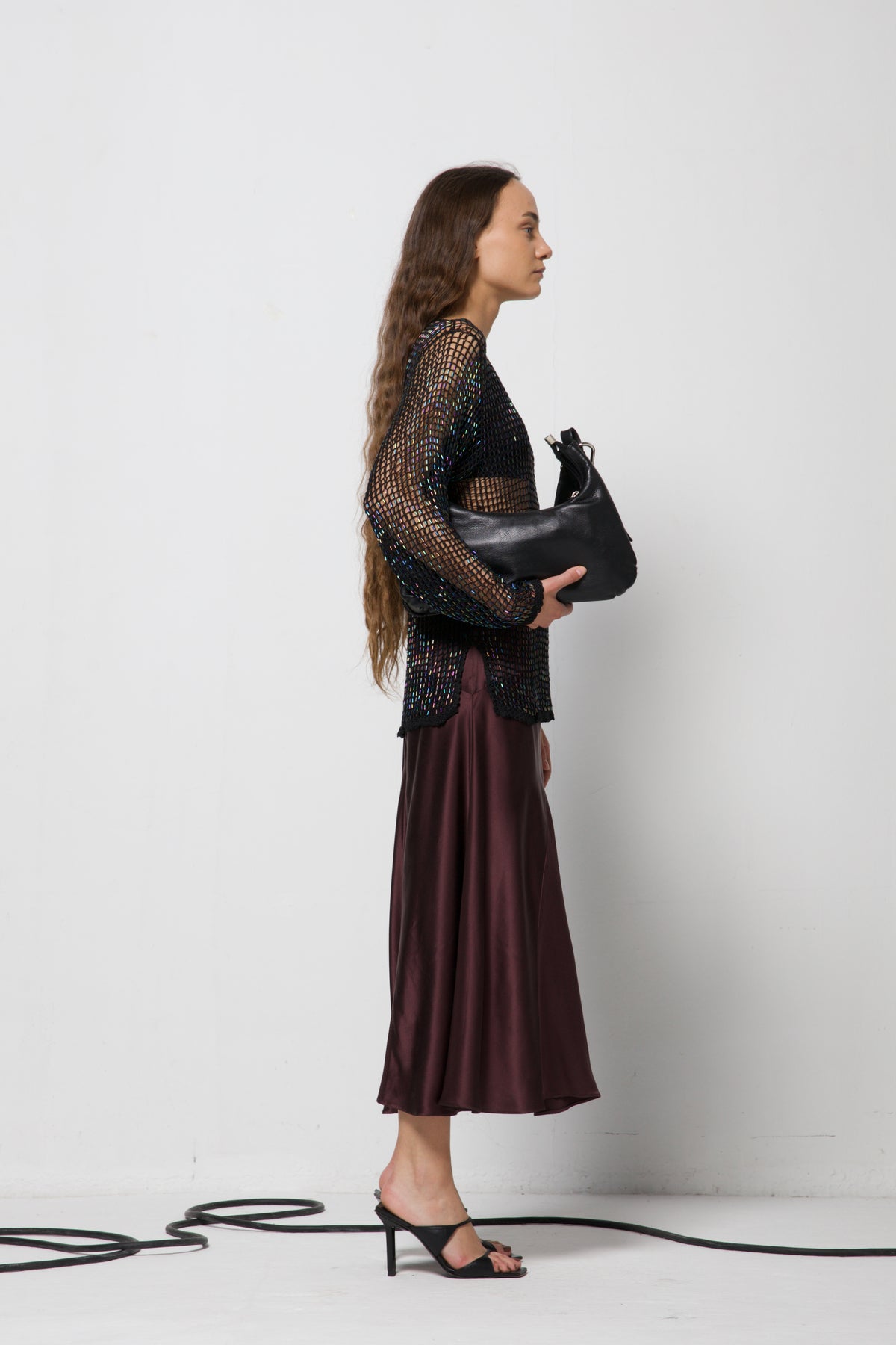 Borsa baguette in vera pelle made in Italy
