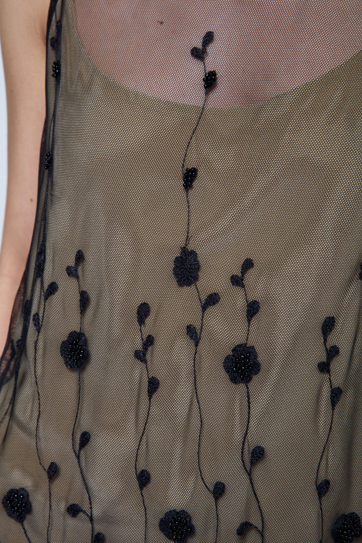 Abito vintage made in Italy in seta con ricami