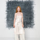 Slip dress in pura seta con ricami fatti a mano