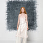 Slip dress in pura seta con ricami fatti a mano