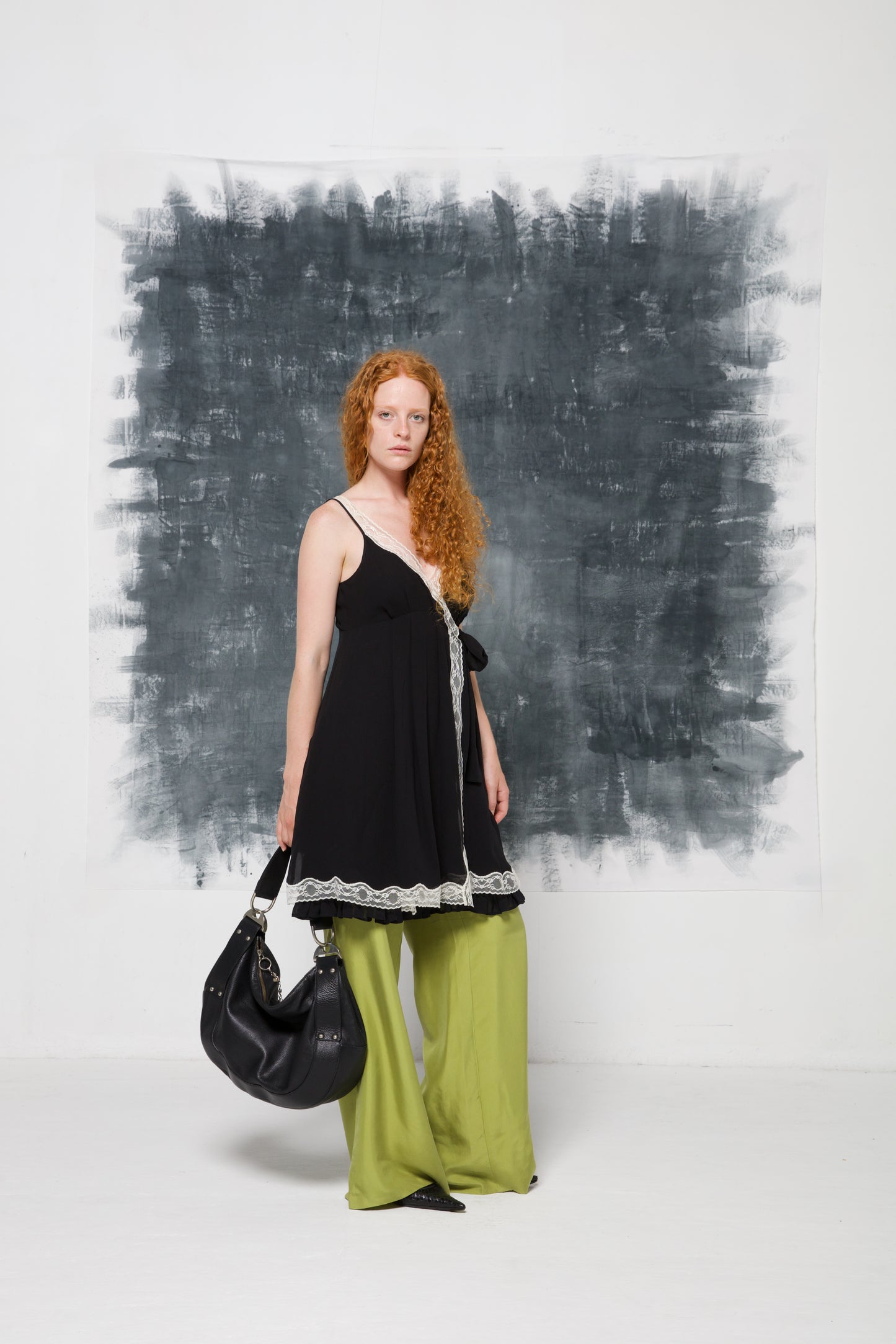 Maxi bag in vera pelle martellata