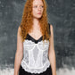 Bustino vintage in pizzo bianco