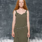 Abito vintage made in Italy verde con pizzo