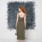 Abito vintage made in Italy verde con pizzo