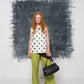 Shoulder bag in vera pelle con anelli