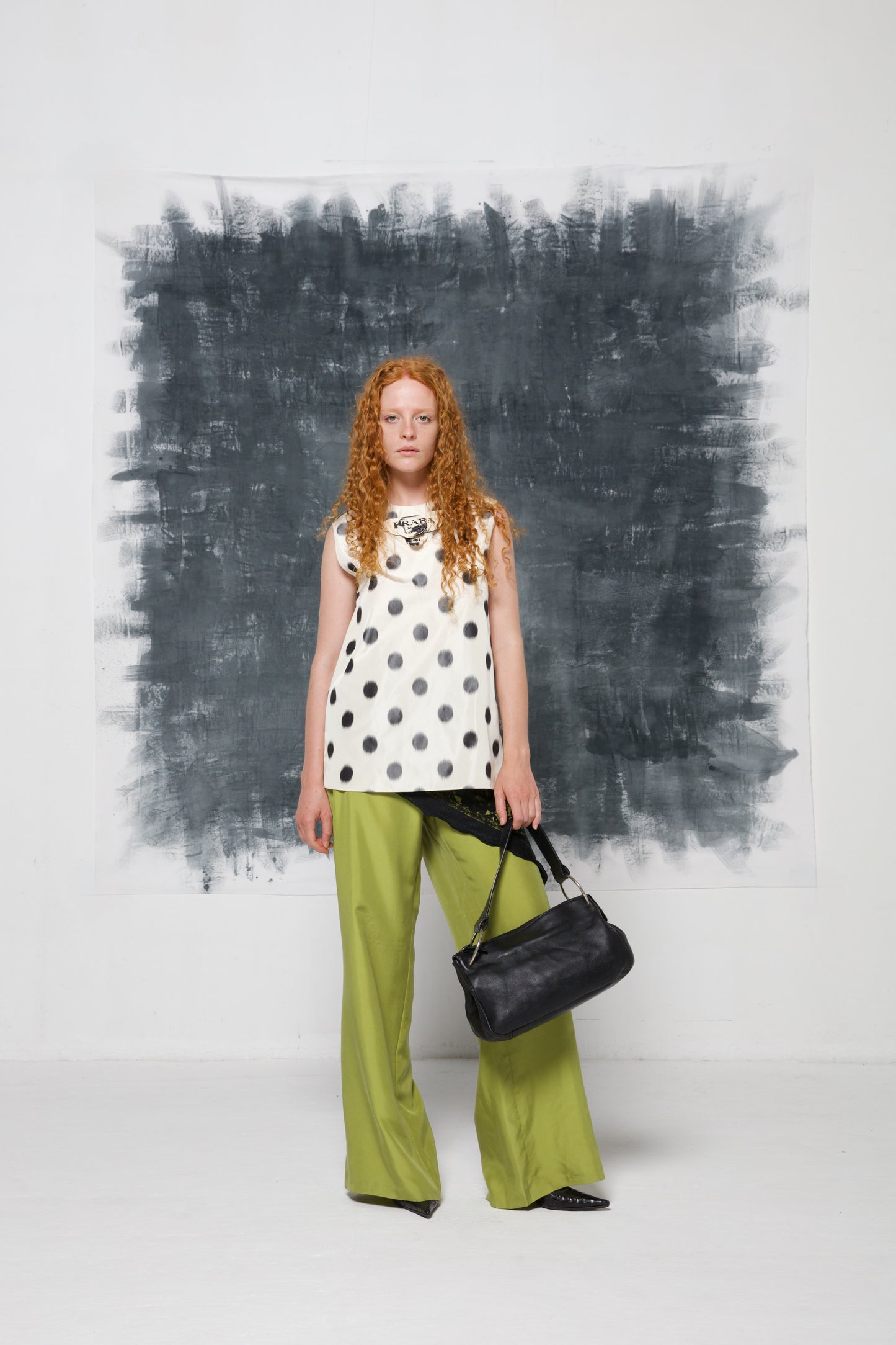 Shoulder bag in vera pelle con anelli