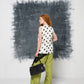 Shoulder bag in vera pelle con anelli