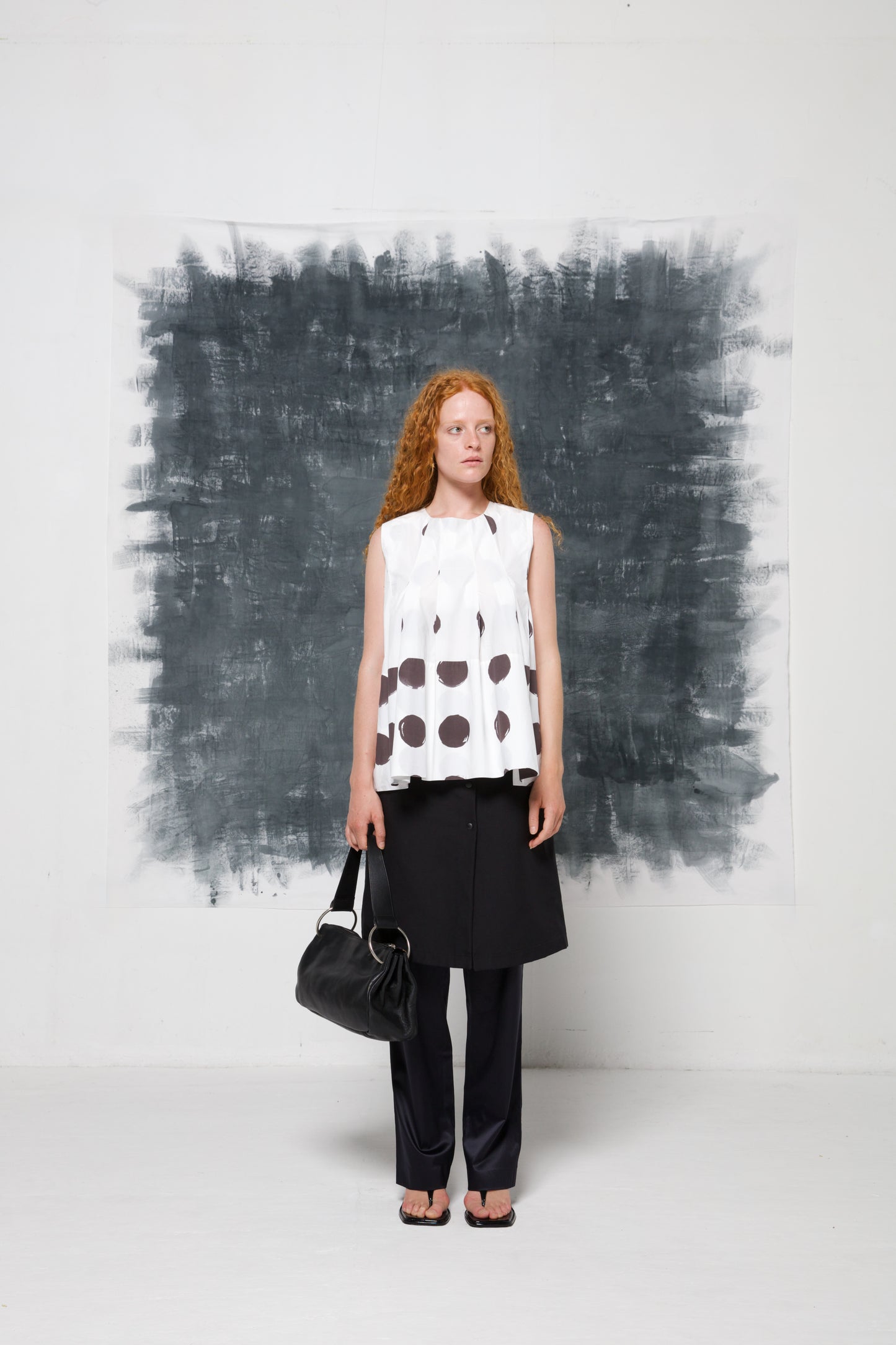 MARNI top in cotone a pois