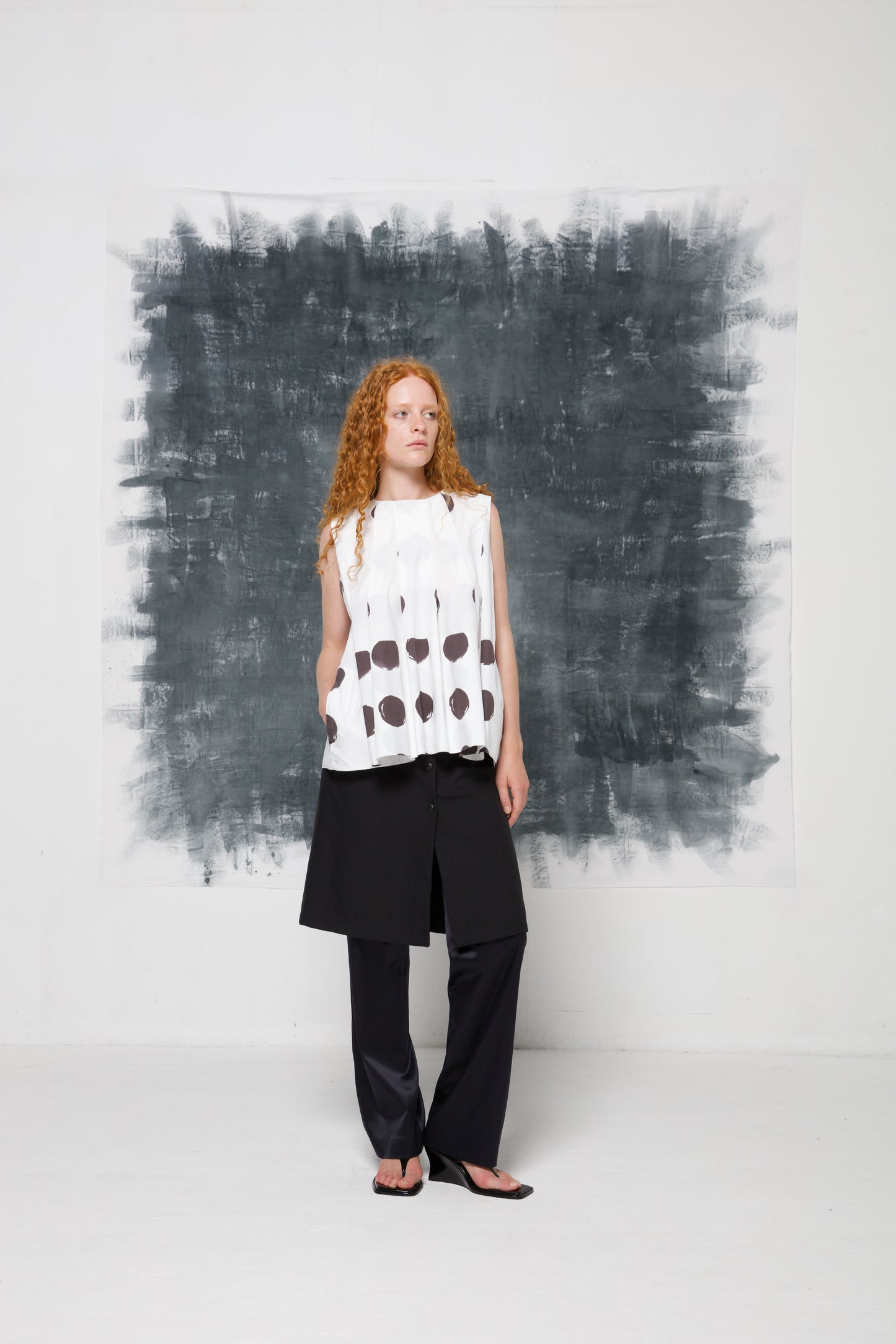 MARNI top in cotone a pois