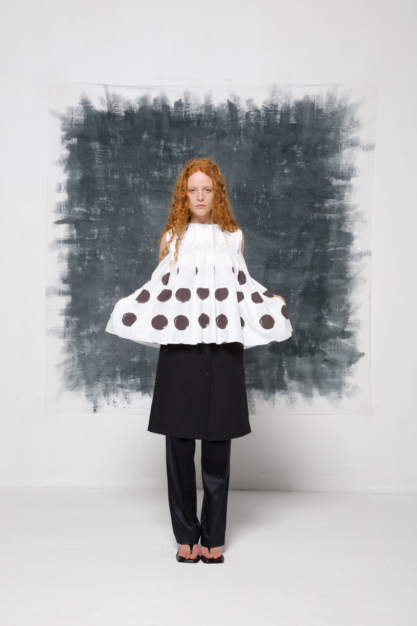 MARNI top in cotone a pois