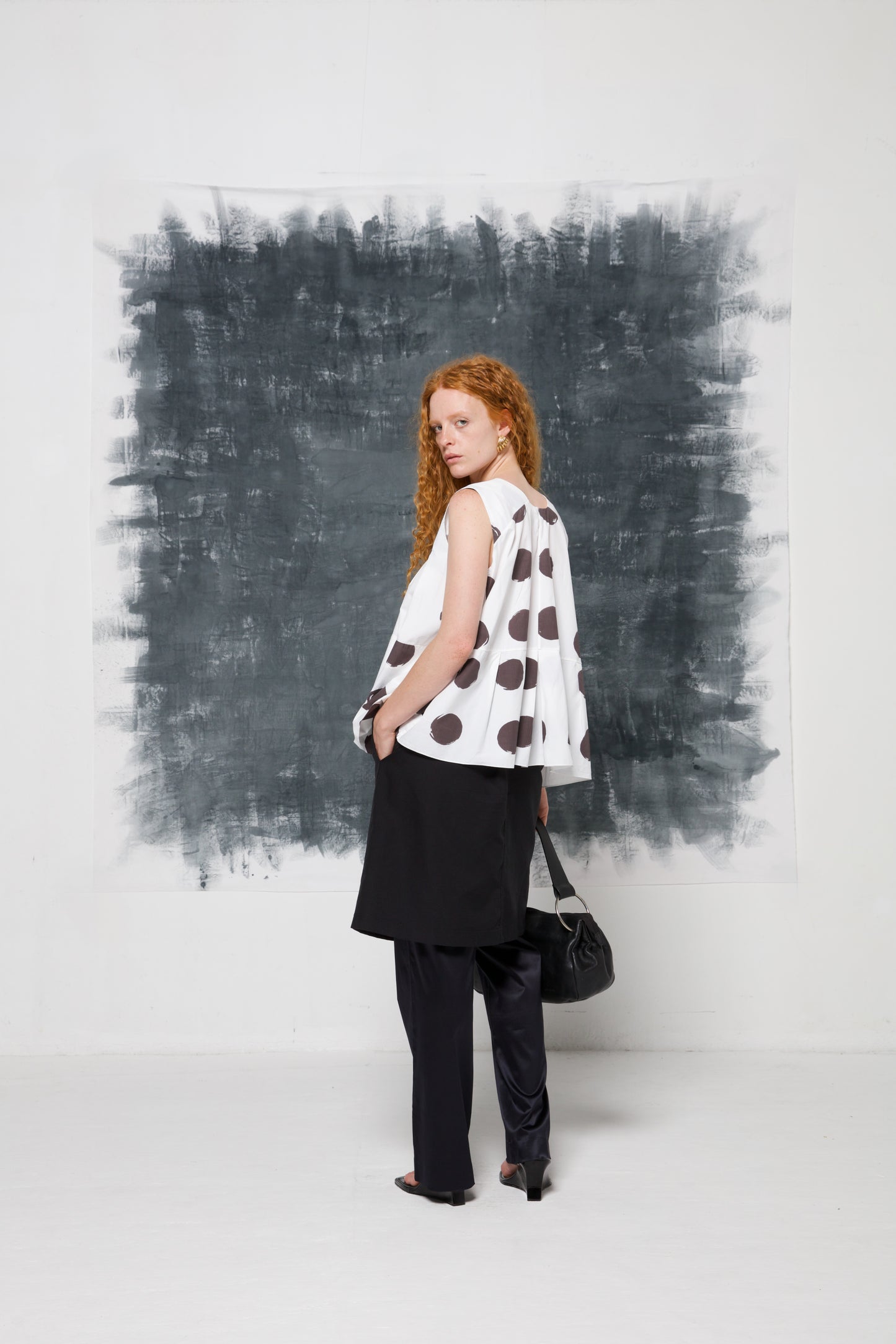 MARNI top in cotone a pois