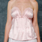 Top vintage in seta rosa