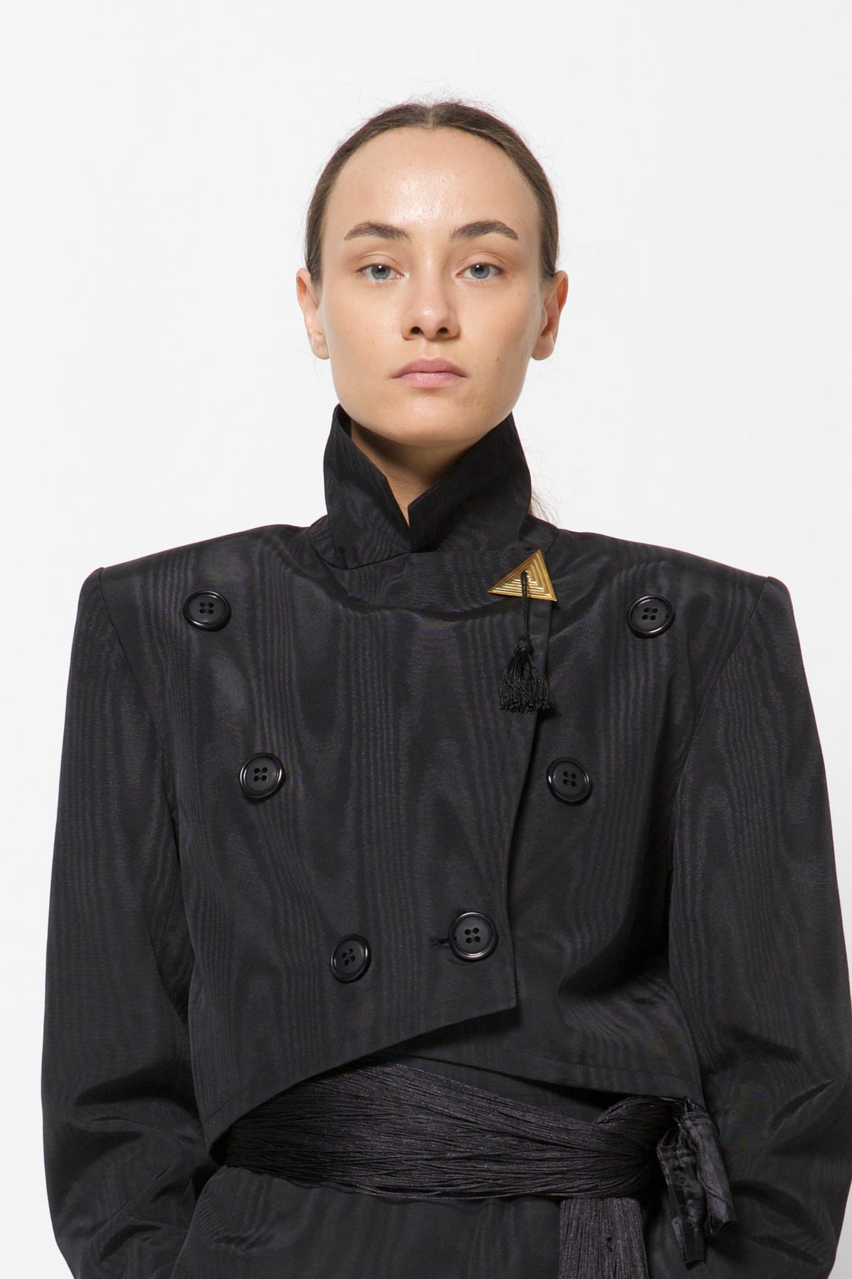 YVES SAINT LAURENT tailleur moiré in cotone e cupro